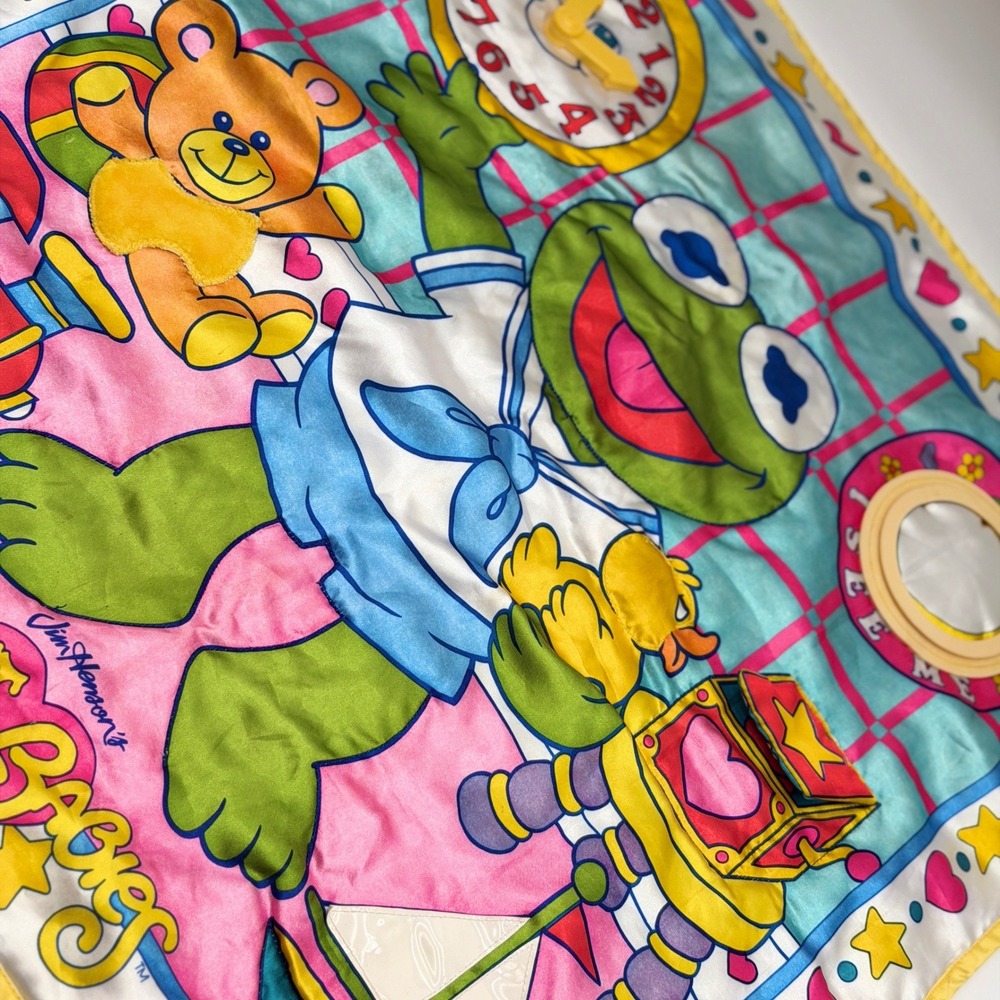Vintage 1989 Muppet Babies Kermit Interactive Activity Play Mat Jim Henson 80s